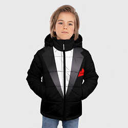 Куртка зимняя для мальчика Смокинг мистера, цвет: 3D-красный — фото 2