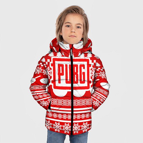 Зимняя куртка для мальчика PUBG: New Year / 3D-Светло-серый – фото 3