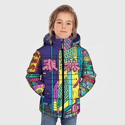 Куртка зимняя для мальчика Токио сити, цвет: 3D-светло-серый — фото 2