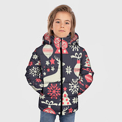 Куртка зимняя для мальчика Зимние фантазии, цвет: 3D-черный — фото 2