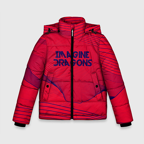 Зимняя куртка для мальчика Imagine Dragons: Violet Stereo / 3D-Красный – фото 1