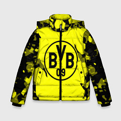 Куртка зимняя для мальчика FC Borussia Dortmund: Yellow & Black, цвет: 3D-светло-серый