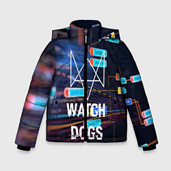 Куртка зимняя для мальчика Watch Dogs, цвет: 3D-черный
