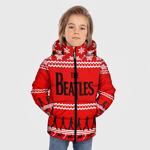 Зимняя куртка для мальчика The Beatles: New Year / 3D-Светло-серый – фото 3