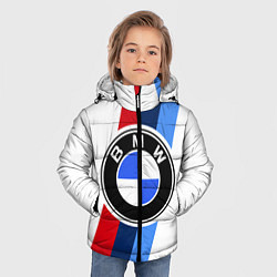 Куртка зимняя для мальчика BMW M: White Sport, цвет: 3D-черный — фото 2