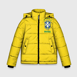 Куртка зимняя для мальчика Сборная Бразилии, цвет: 3D-светло-серый