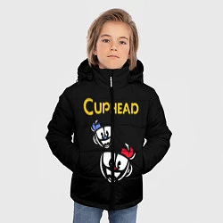 Куртка зимняя для мальчика Cuphead: Mugman Faces, цвет: 3D-красный — фото 2