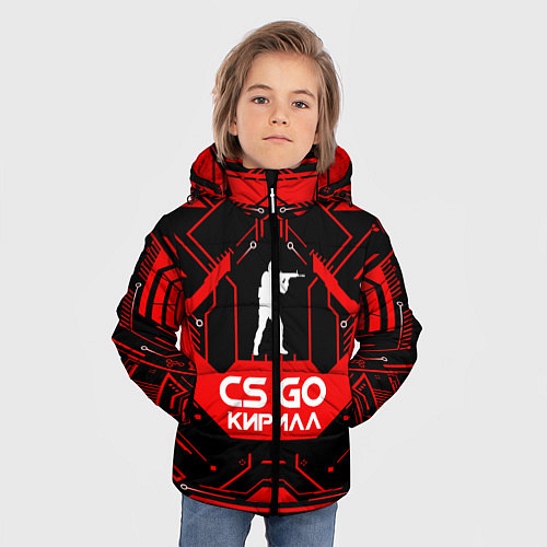 Зимняя куртка для мальчика CS:GO - Кирилл / 3D-Светло-серый – фото 3