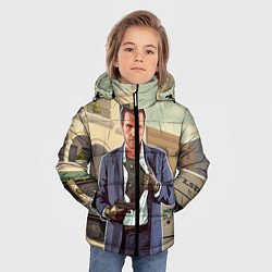 Куртка зимняя для мальчика GTA V: Michael, цвет: 3D-красный — фото 2