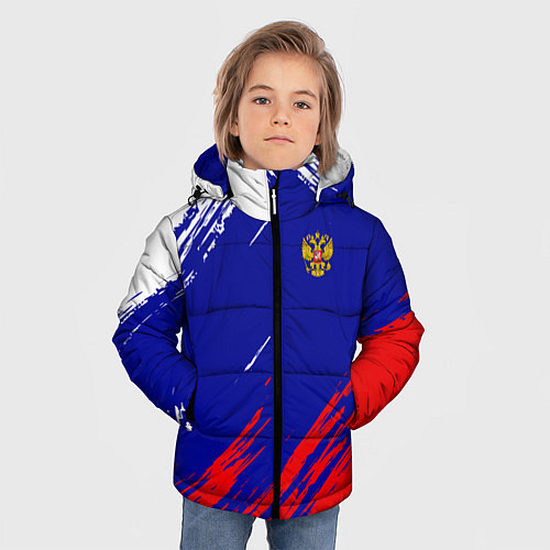 Зимняя куртка для мальчика RUSSIA SPORT / 3D-Светло-серый – фото 3