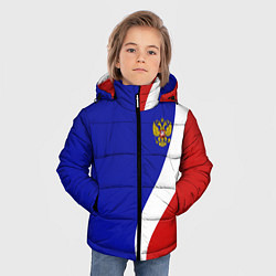 Куртка зимняя для мальчика Герб РФ Триколор, цвет: 3D-красный — фото 2