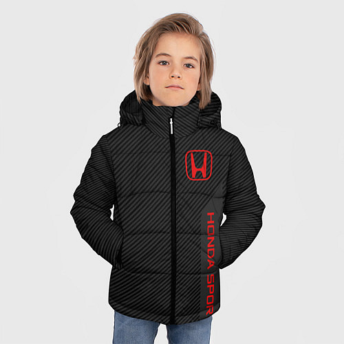 Зимняя куртка для мальчика Honda: Sport Line / 3D-Светло-серый – фото 3