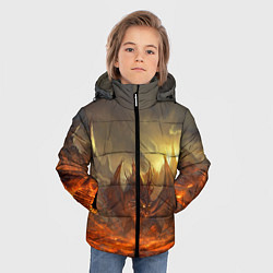 Куртка зимняя для мальчика Linage II: Fire Dragon, цвет: 3D-черный — фото 2