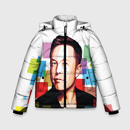 Зимняя куртка для мальчика Илон Маск / 3D-Красный – фото 1
