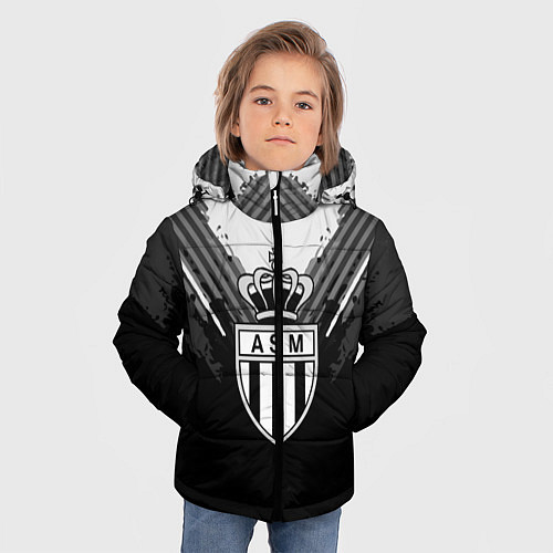 Зимняя куртка для мальчика FC Monaco: Black Style / 3D-Светло-серый – фото 3