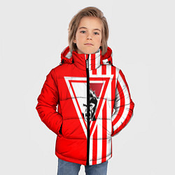 Куртка зимняя для мальчика Красно-белый воин, цвет: 3D-черный — фото 2