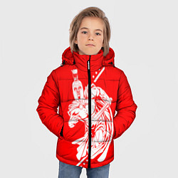 Куртка зимняя для мальчика Спартанский гладиатор, цвет: 3D-красный — фото 2
