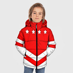 Куртка зимняя для мальчика Звезды Спартака, цвет: 3D-красный — фото 2