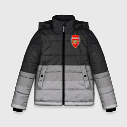Куртка зимняя для мальчика ФК Арсенал: Серый стиль, цвет: 3D-черный