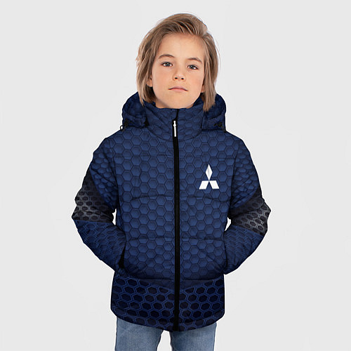 Зимняя куртка для мальчика Mitsubishi: Sport Motors / 3D-Светло-серый – фото 3