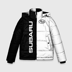 Куртка зимняя для мальчика Subaru B&W, цвет: 3D-черный