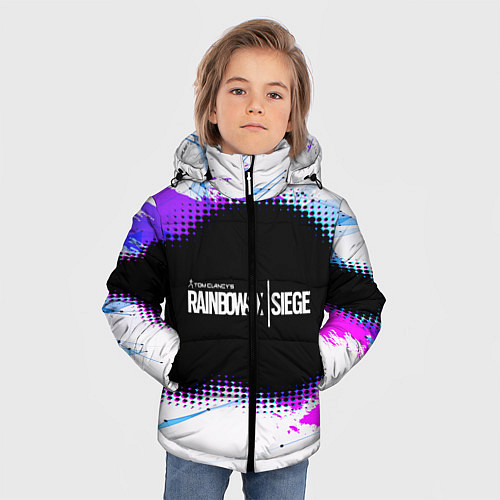 Зимняя куртка для мальчика Rainbow Six Siege: Color Style / 3D-Светло-серый – фото 3