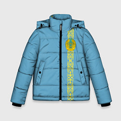Куртка зимняя для мальчика I Love Kazakhstan, цвет: 3D-черный