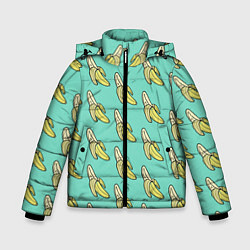 Куртка зимняя для мальчика Любитель бананов, цвет: 3D-черный