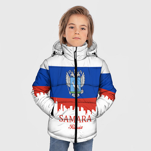 Зимняя куртка для мальчика Samara: Russia / 3D-Светло-серый – фото 3