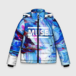 Куртка зимняя для мальчика MUSE: Blue Colours, цвет: 3D-красный