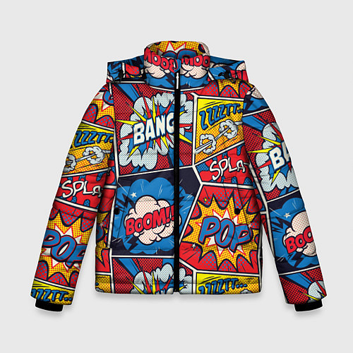 Зимняя куртка для мальчика Pop art pattern / 3D-Красный – фото 1