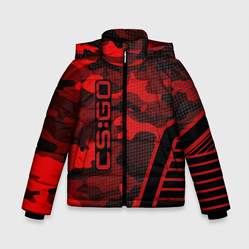 Зимняя куртка для мальчика CS:GO Red Camo / 3D-Красный – фото 1
