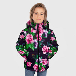 Куртка зимняя для мальчика Розы во тьме, цвет: 3D-черный — фото 2