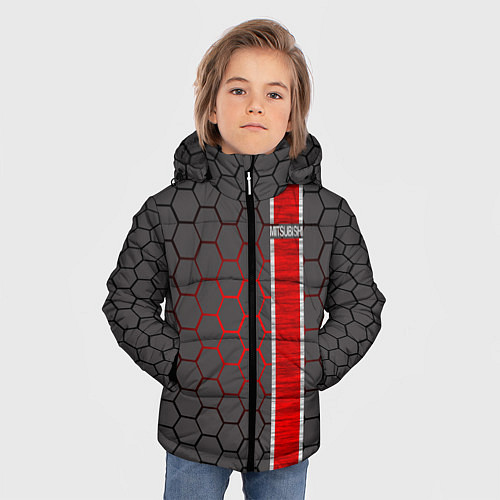 Зимняя куртка для мальчика Mitsubishi броня / 3D-Светло-серый – фото 3