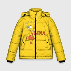 Куртка зимняя для мальчика Lisa Simpson, цвет: 3D-светло-серый