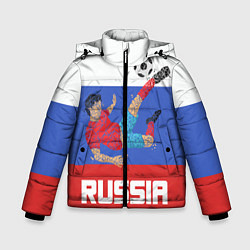 Куртка зимняя для мальчика Russia Footballer, цвет: 3D-красный