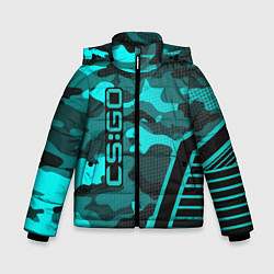 Куртка зимняя для мальчика CS:GO Blue Camo, цвет: 3D-красный