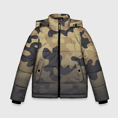 Зимняя куртка для мальчика Camouflage Khaki / 3D-Светло-серый – фото 1