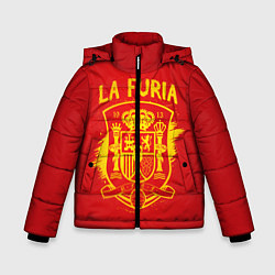 Куртка зимняя для мальчика La Furia, цвет: 3D-черный