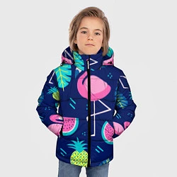 Куртка зимняя для мальчика Фруктовый фламинго, цвет: 3D-красный — фото 2