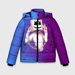 Куртка зимняя для мальчика Marshmello Peace, цвет: 3D-черный