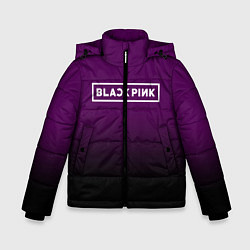 Куртка зимняя для мальчика Black Pink: Violet Gradient, цвет: 3D-красный