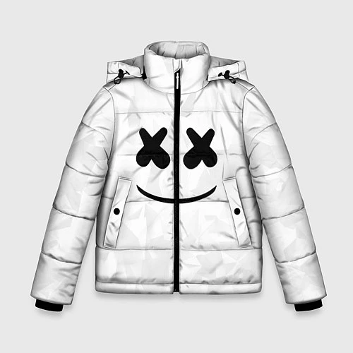 Зимняя куртка для мальчика Marshmello: White Face / 3D-Красный – фото 1
