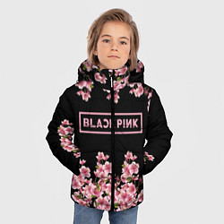 Куртка зимняя для мальчика Black Pink: Delicate Sakura, цвет: 3D-светло-серый — фото 2