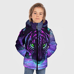 Куртка зимняя для мальчика Неоновый тигр, цвет: 3D-светло-серый — фото 2