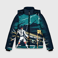 Куртка зимняя для мальчика Ronaldo lightning, цвет: 3D-черный