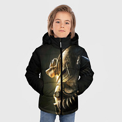 Куртка зимняя для мальчика Армированный шлем, цвет: 3D-светло-серый — фото 2