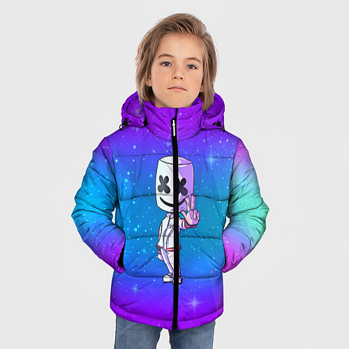 Зимняя куртка для мальчика Marshmello: Spaceman / 3D-Светло-серый – фото 3