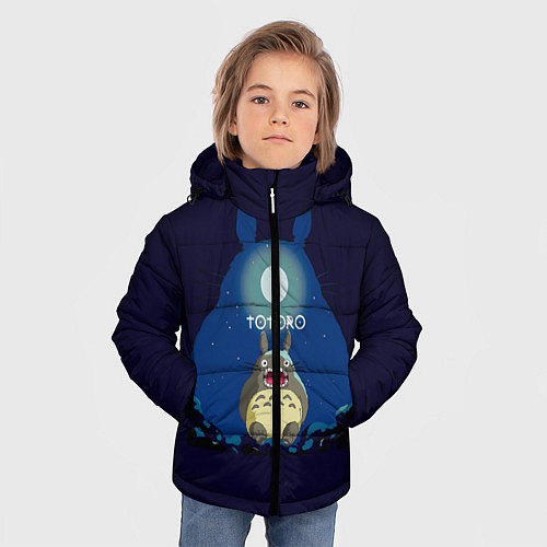 Зимняя куртка для мальчика Ночной Тоторо / 3D-Черный – фото 3