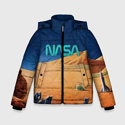 Куртка зимняя для мальчика NASA on Mars, цвет: 3D-светло-серый